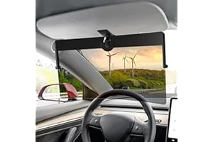 VEHARVIM Sun Visor Extender for Cars, Upgraded Polarized Car Visor Extender Sun Blocker UV400, Universal Visor Extension for Car Visor, Clip on Sun Visor for Car, Adjustable Car Sun Visor, Glare, UV Protector