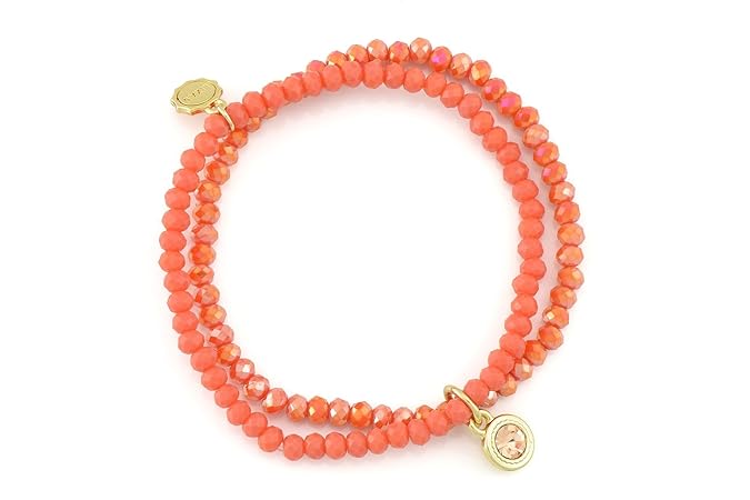 Lizas Armband Schmuckarmband zweireihig mit facettierten Steinen