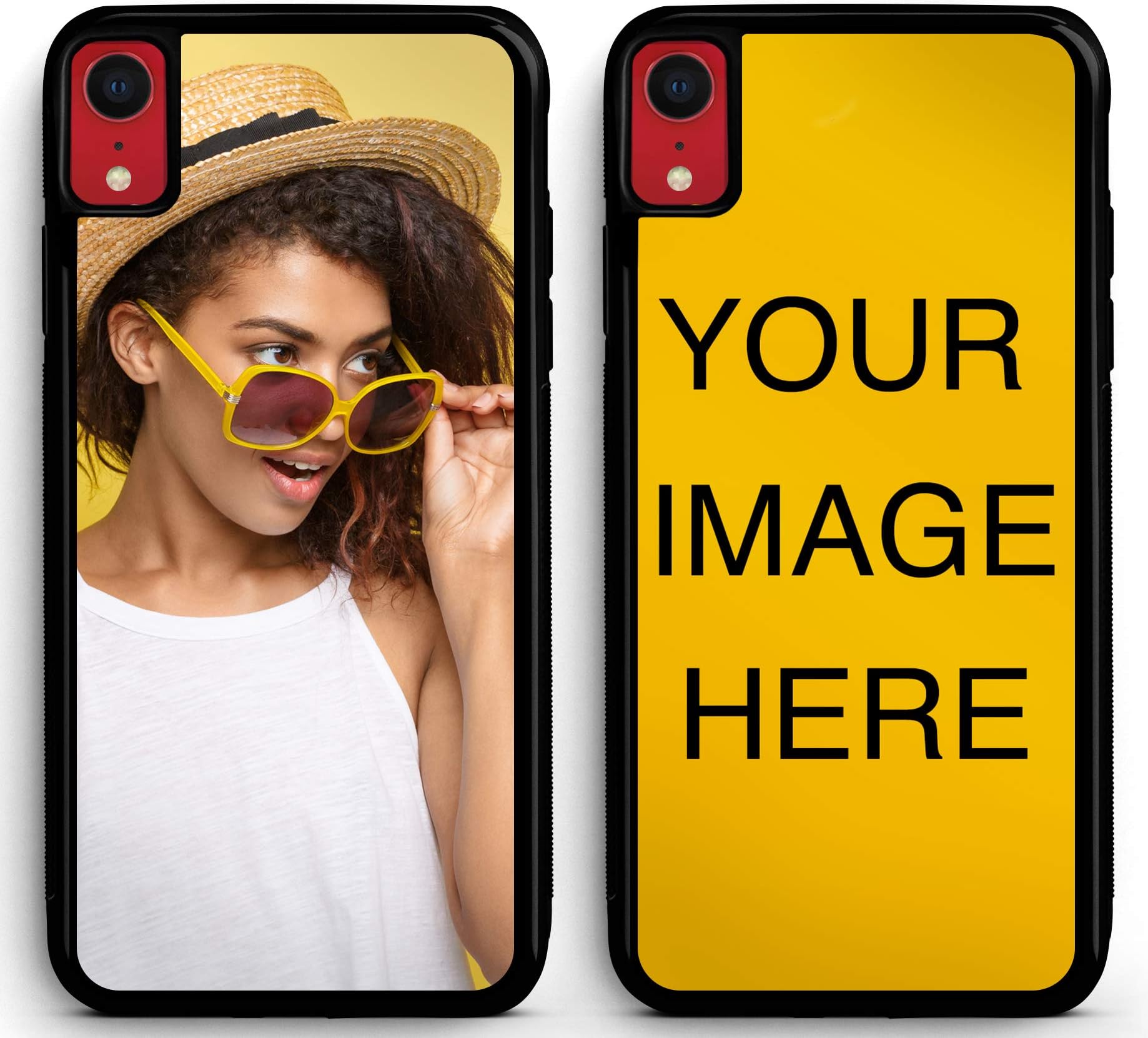 Custom iPhone XR Cases Protective iPhone XR Case iZERCASE Personalized Custom Picture CASE Make Your Own Phone Case (Black)