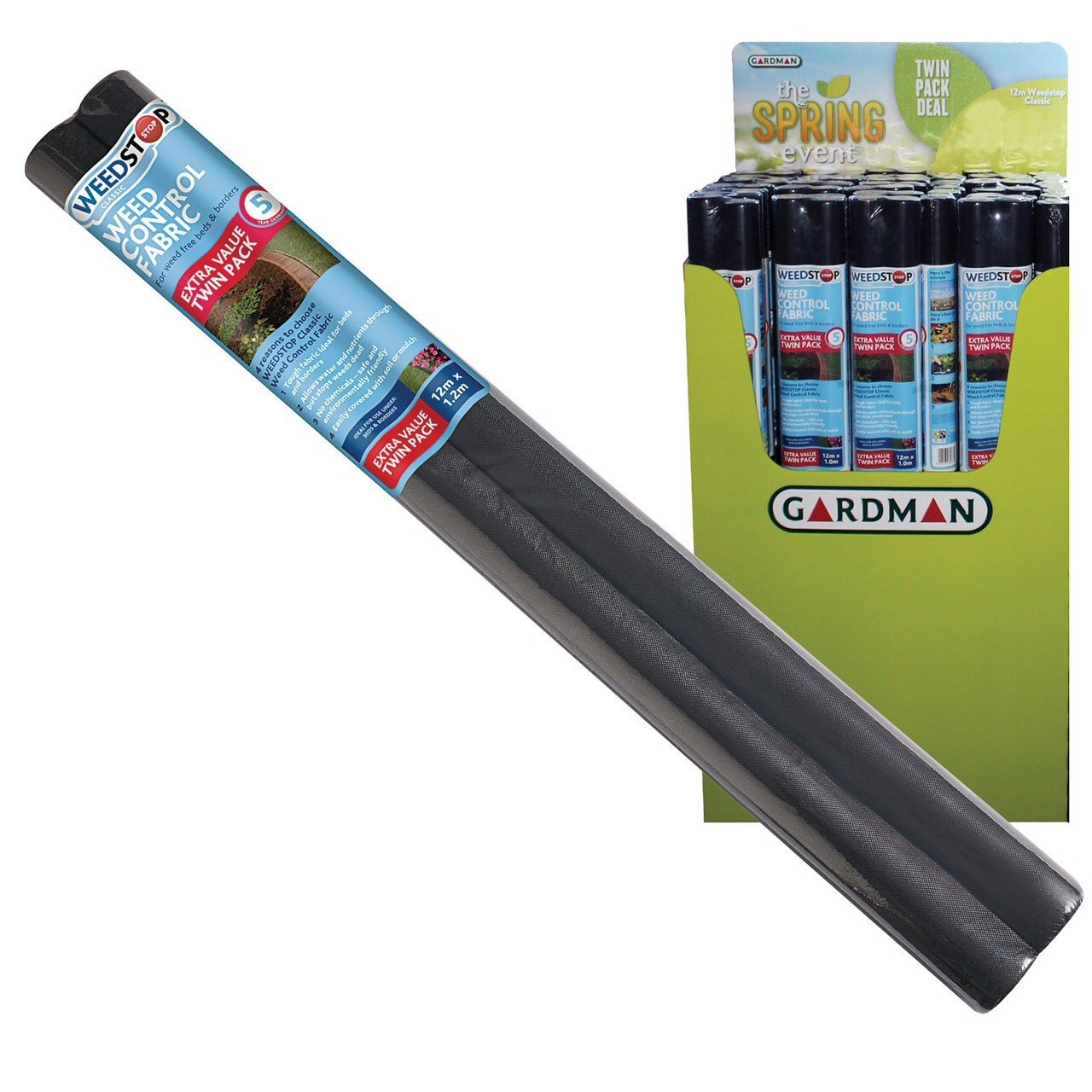 weedstop Classic 12 x 1.0m (Twin Pack), Black