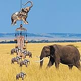 JUNQIU Elephant Wind Chimes, Elephant Gifts for
