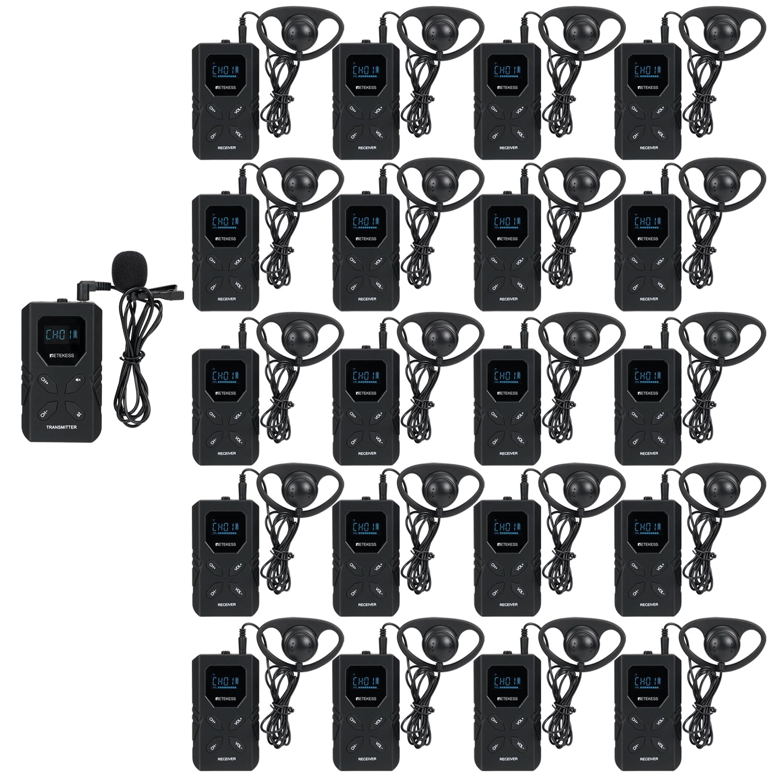 Retekess TT117 FM Tour Guide System, Simultaneous