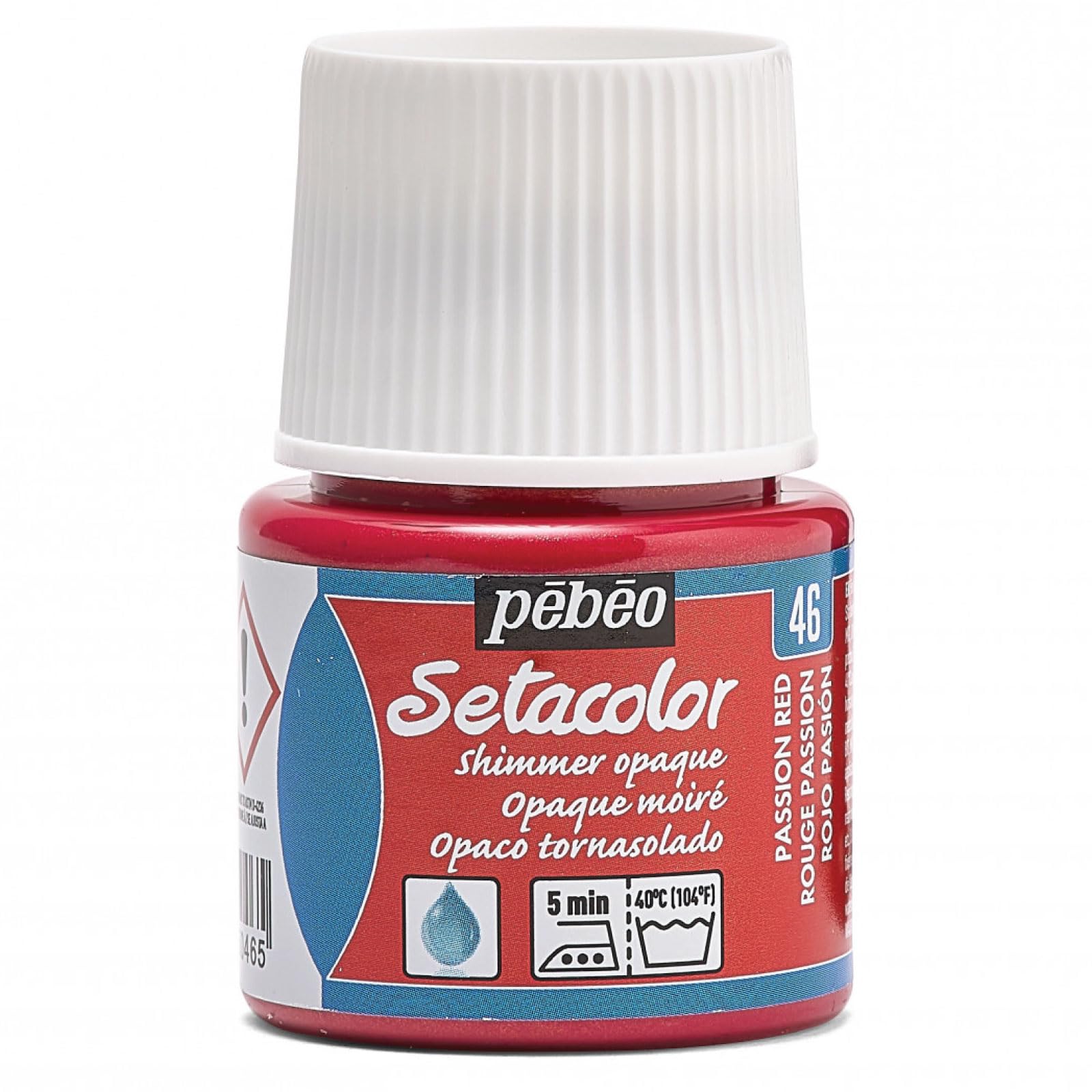 Pébéo 295046 Setacolor Opaque 1 Bottle Moire Passion Red 45 ML