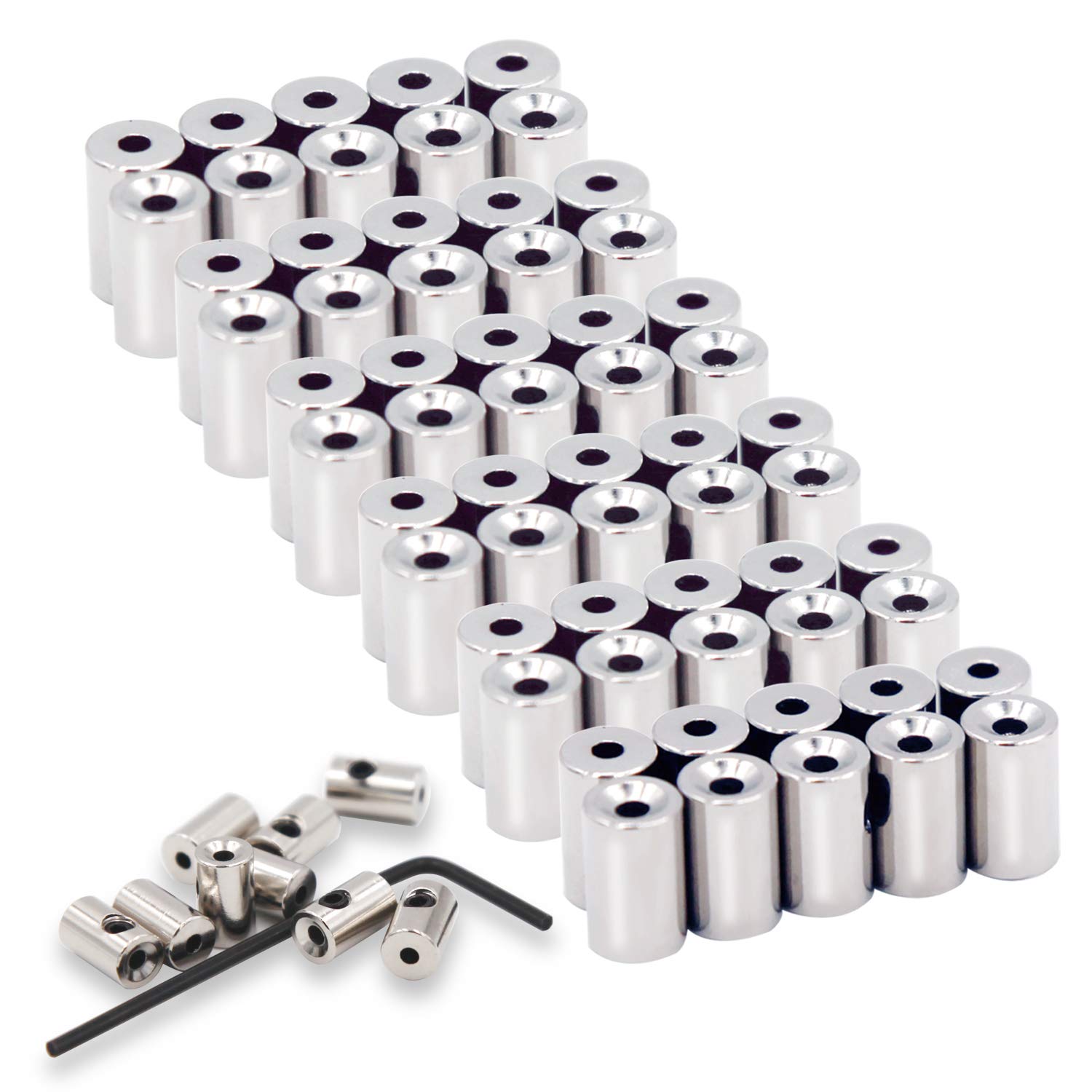 EuTengHao 60 Pin Keepers - Locking Pin Backs (9mmx5.5mm, Silver)