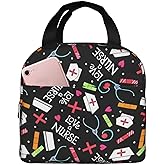 AKEOPIST Nurse Lunch Box for Women Men Adults, Reusable Nurse Tote Bag Portable Insulated Lunch Bag for Work Picnic Camping