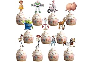 CORODER 24PCS Toy Party Cupcake Toppers For Birthday Party Cake Decorations Party Supply