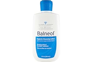 Balneol Hygienic Cleansing Lotion for Women and Men, Soothing Relief to Help With Pain Relief, Itch Relief, and Discomfort for Sensitive Areas, Made in USA, 3 oz