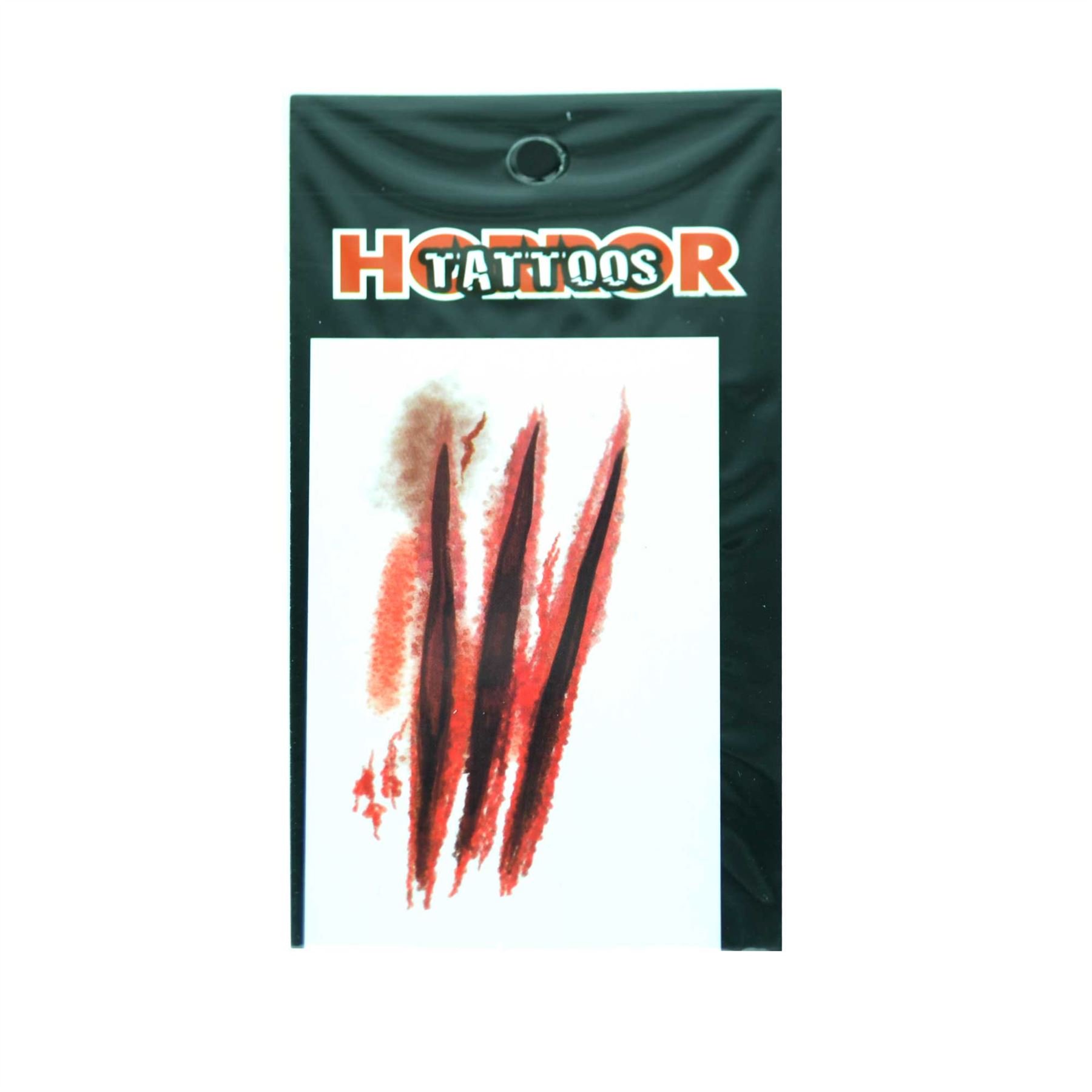 Halloween Temporary Tattoos Scars Prank Make up Zombie Horror Sticker Tooth Scratch Suture Wound Tattoos Waterproof Sticker for Halloween Party