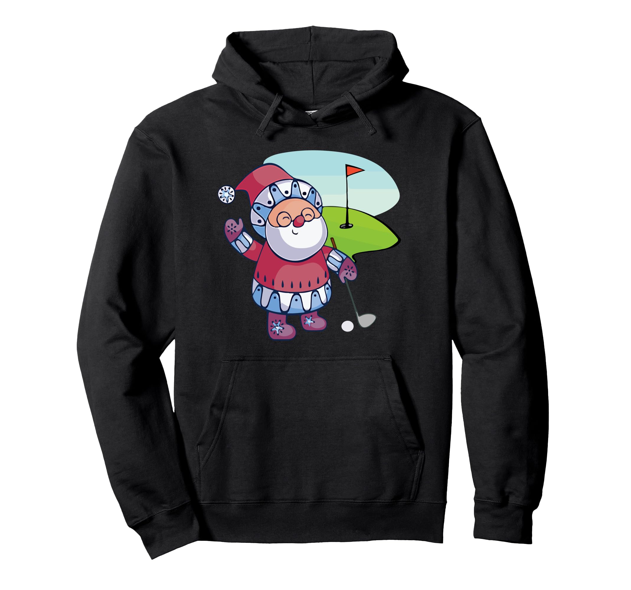 Funny Santa Claus Merry Christmas Golf Gift Pullover Hoodie