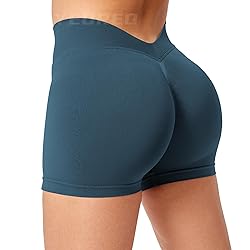 YEOREO Workout Scrunch Shorts Women 3.6" V Back Gym