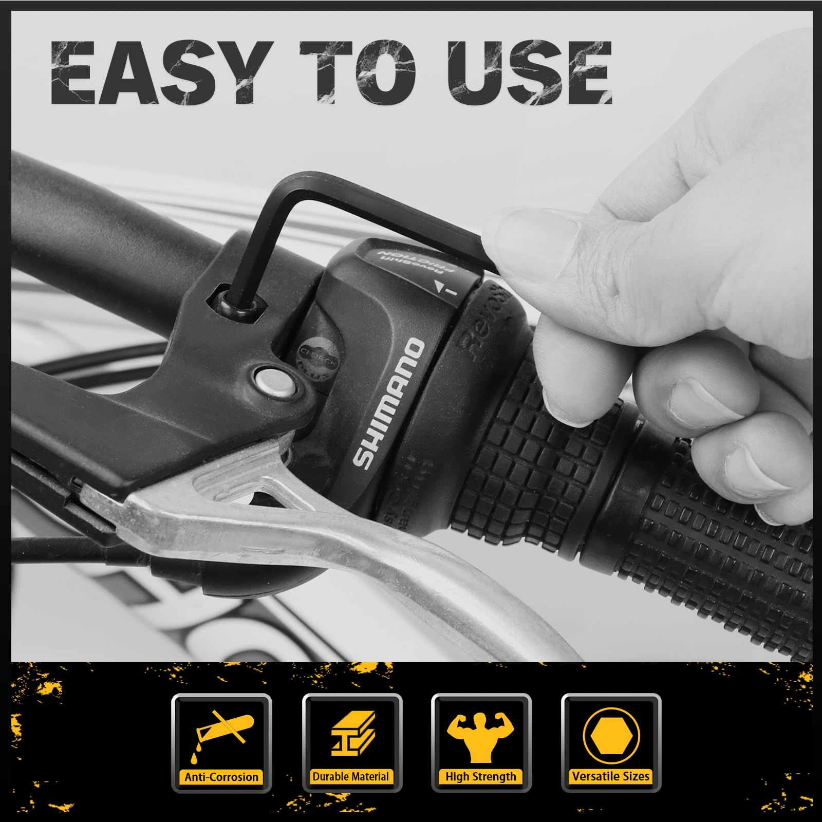 31-Piece Hex Key Set - Allen Wrench Set, SAE and Metric Allen Keys MM(0.7mm-10mm) SAE(0.028