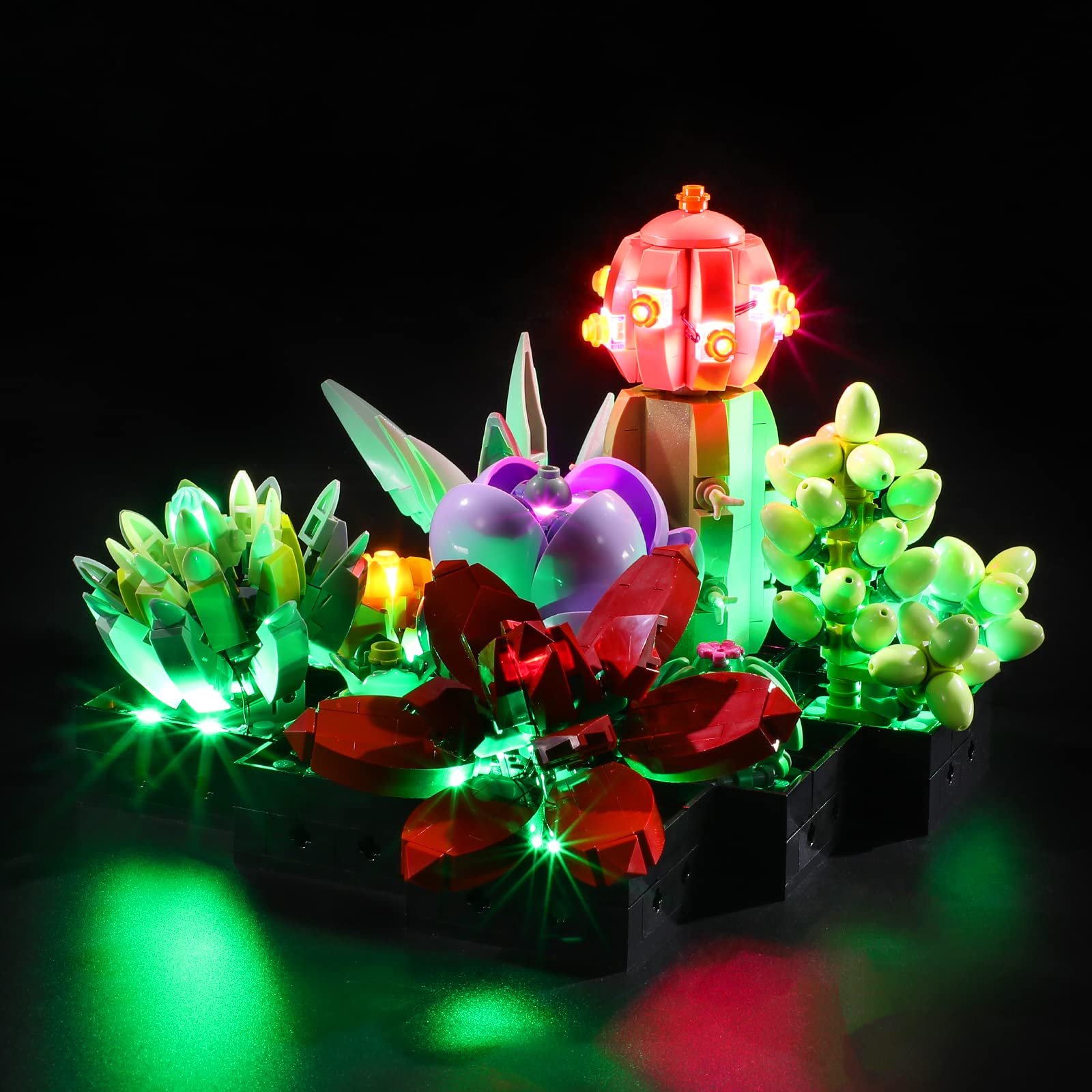 GEAMENT LED Light Kit Compatible with LEGO Succulents - Lighting Set for Creator 10309 Building Model (Lego Set Not Included)