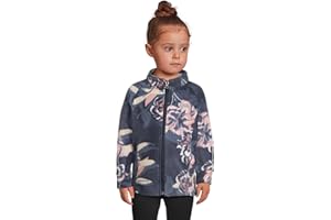 Columbia Youth Benton Springs II Printed Fleece Jacket, Collegiate Navy Blossoming, 4T