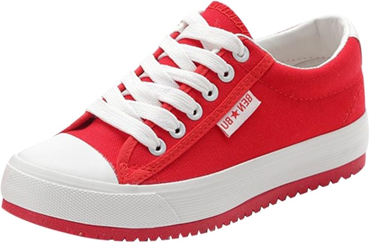 platform red sneakers