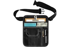 BOHEMIABY Waitress Apron Server Apron Server Pouch With Adjustable Belt Buckle, Money Apron For Cash Black Restaurant Apron Waitress Male Waiter