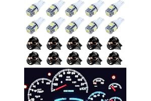 Winetis White 194 T10 W5W LED Bulbs Light with PC195 PC194 PC168 Twist Lock Socket 168 Panel Gauge Instrument Cluster Dashboa