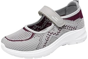 WAJCSHFS Womens Shoes Woven Orthopedic Breathable Soft Shoes Go Walking Sneakers with Arch Support Slip on Foam Shoes Sandals