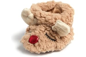 Dearfoams unisex-baby Matching Family Holiday Christmas Reindeer & Turkey Scuff