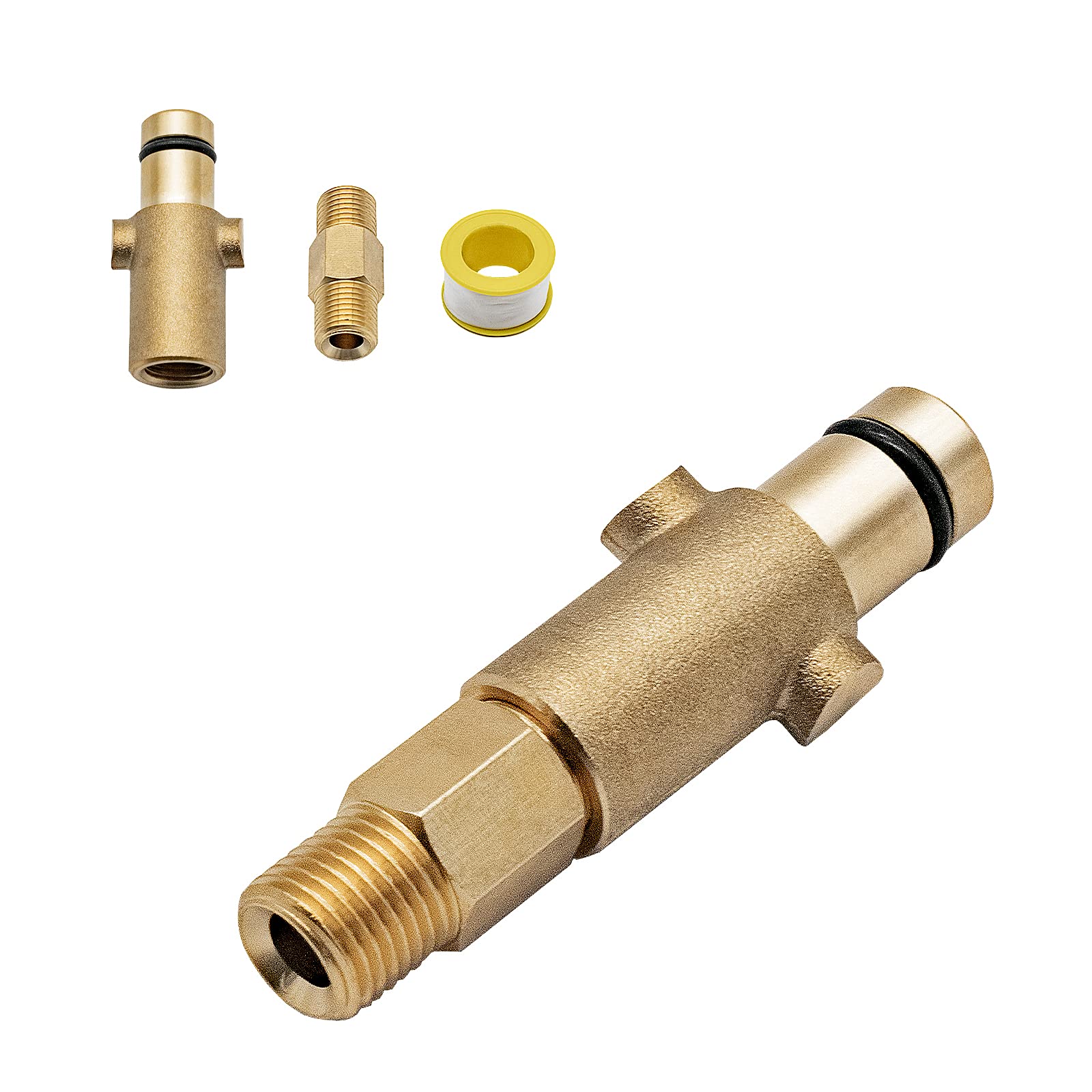 DERASL Universal Pressure Washer Adapter Kit - Male Thread and 1/4" Foam Cannon Connector, Compatible with Nilfisk Core, Premium Pressure and Gerini Series for Snow Foam Lance and Soap Applications