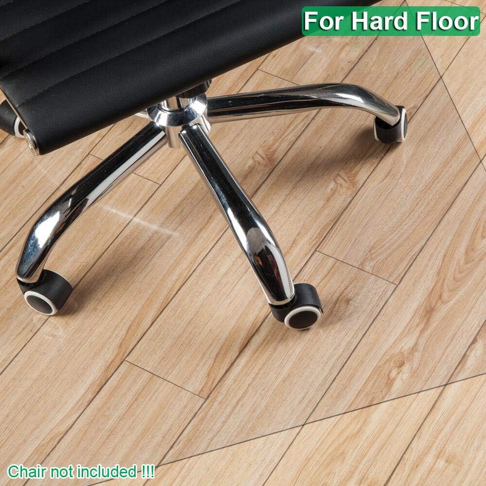 GeeWin Home Office Chair Mat for Hardwood Floor, 30'' x 48'' Clear Floor Mat for Rolling Chairs, Floor Protector Thick Durable Chair Mat Chairmats (30" X 48" Rectangle) : Office Products