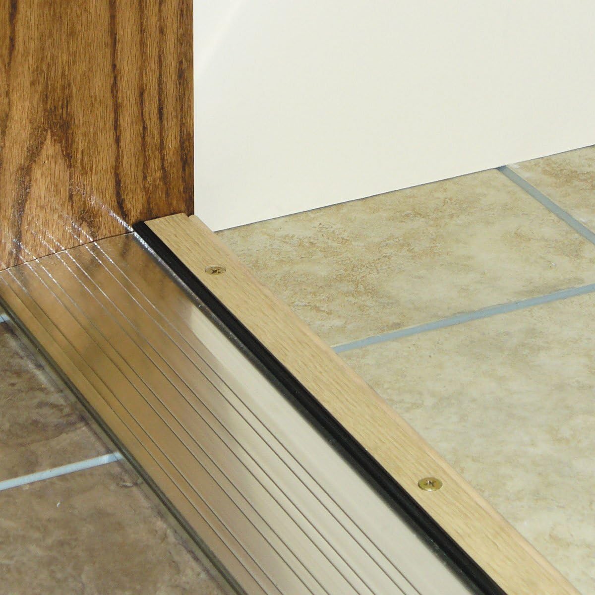 M-D Building Products 78618 1-1/8-Inch by 5-5/8-Inch - 73-Inch TH394 Adjustable Aluminum and Hardwood Sill Inswing, Mill - Household Door Sills - 