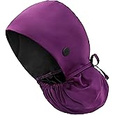 IRIS CRAFT Satin Lined Scrub Cap, Adjustable Surgical Cap with Sweatband & Buttons, Soft and Wrinkle-Resistant Scrub Hat
