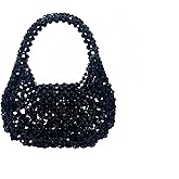 JHTPSLR Beaded Purse with Chain Womens Mini Acrylic Beaded Crossbody Bags Clutches Handbags for Wedding Evening Party