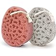 Spongentle Deep Cleansing Body Loofah Sponge, Natural Colors, for Bath and Shower, Multiple Textures for Gentle and Deep Exfoliation, Generous and Rich Lather, (Pack of 2)