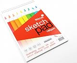 Silvine A4 Sketch Pad Wirebound 130gsm 30 Sheets Perforated 210 x 309mm view 2