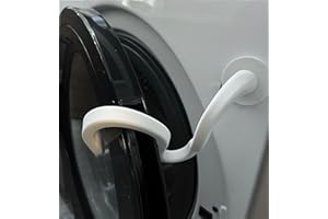 Qumox Magnetic Front Load Washer Door Prop, Flexible White Washing Machine Door Holder, Keeps Washer Door Open, Fits Most Washing Machines