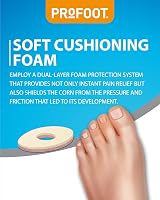 PROFOOT Corn Cushions 12 Pads Soft Foam Pressure Relief Self Adhesive Pack of 2 view 4