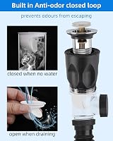 Hibbent Sink Waste Kit Universal Pop Up Chrome view 2