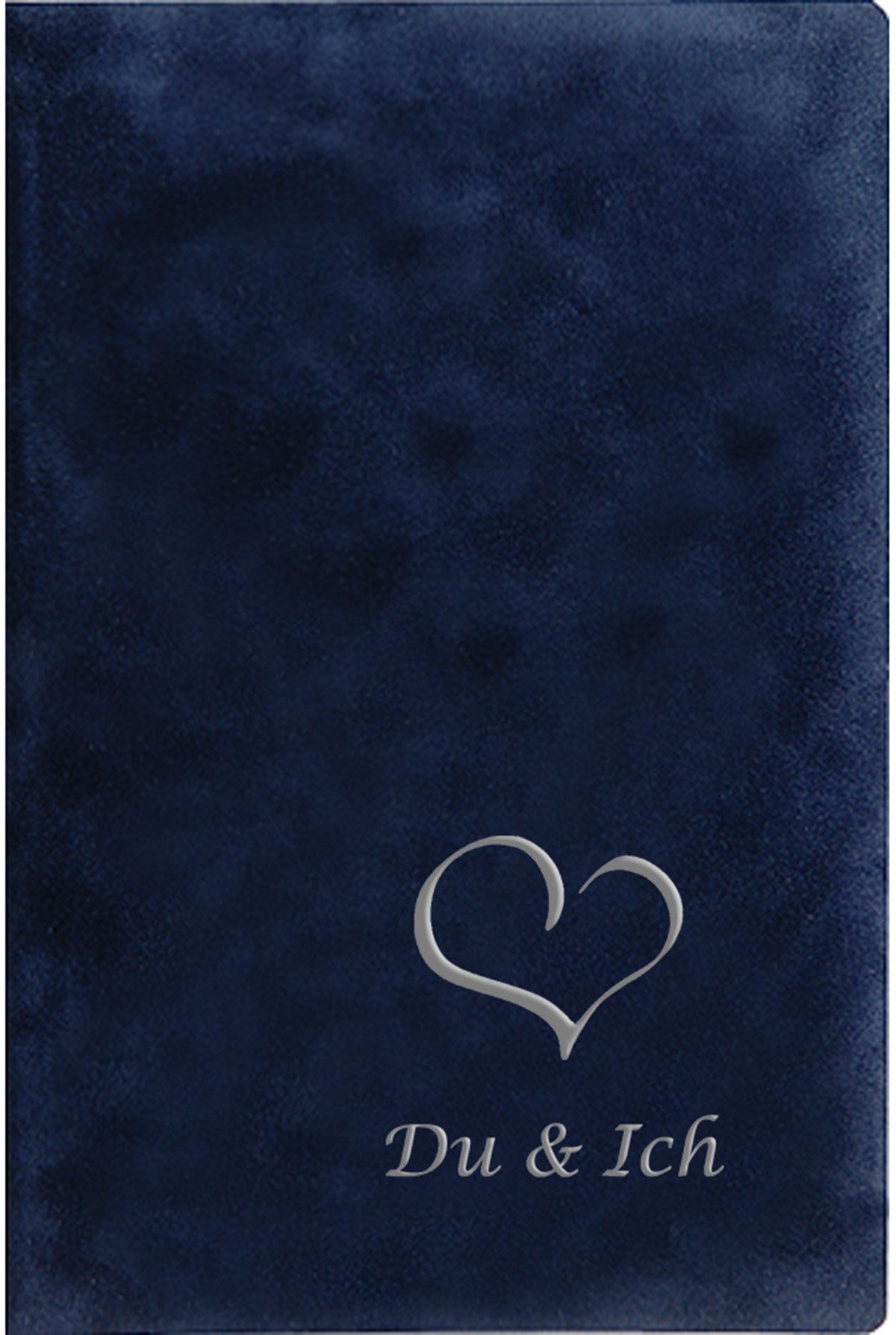 '"You & Me Family Register Blue Velour Heart Embossed Silver Partnerschafts Life Book, Log Book (60001)