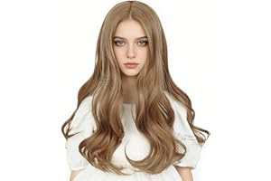 Wiggy Mermaid Brown Wig Long Wavy Curly Middle Part Costume Wig Princess Halloween Party Hair