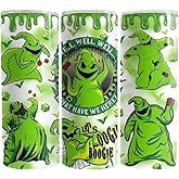 Oogie's Turn to Boogie 20oz Skinny Tumbler - Double Wall Skinny Tumbler with Straw and Lid, Insulated Cup Stainless Steel Slim Travel Tumbler for Women, Men and Kids