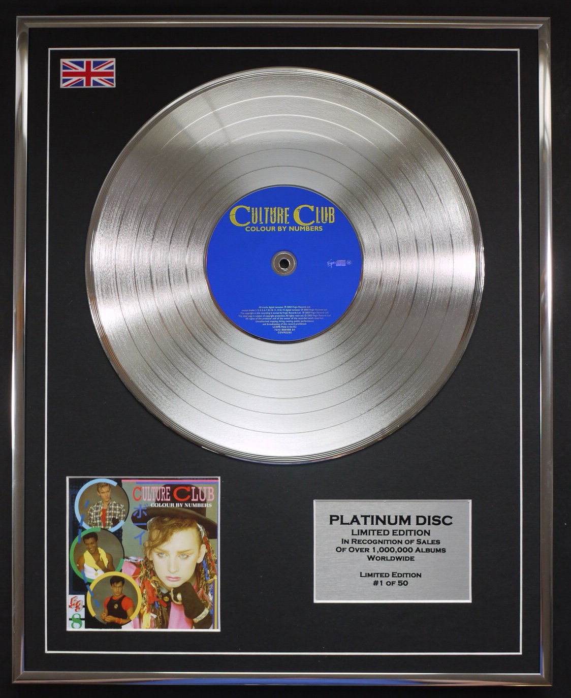CULTURE CLUB/LTD EDITION CD PLATINUM DISC/COLOUR BY NUMBERS