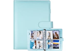 WITHYU A5 Kpop Photocard Binder with 30 Pack 4-Pocket Card Pages, 6 Ring A5 Binder Card Collector Album with 240 Card Slots,PU Leather Binder Cover with Magnetic Buckle Closure for Organizing Trading Card
