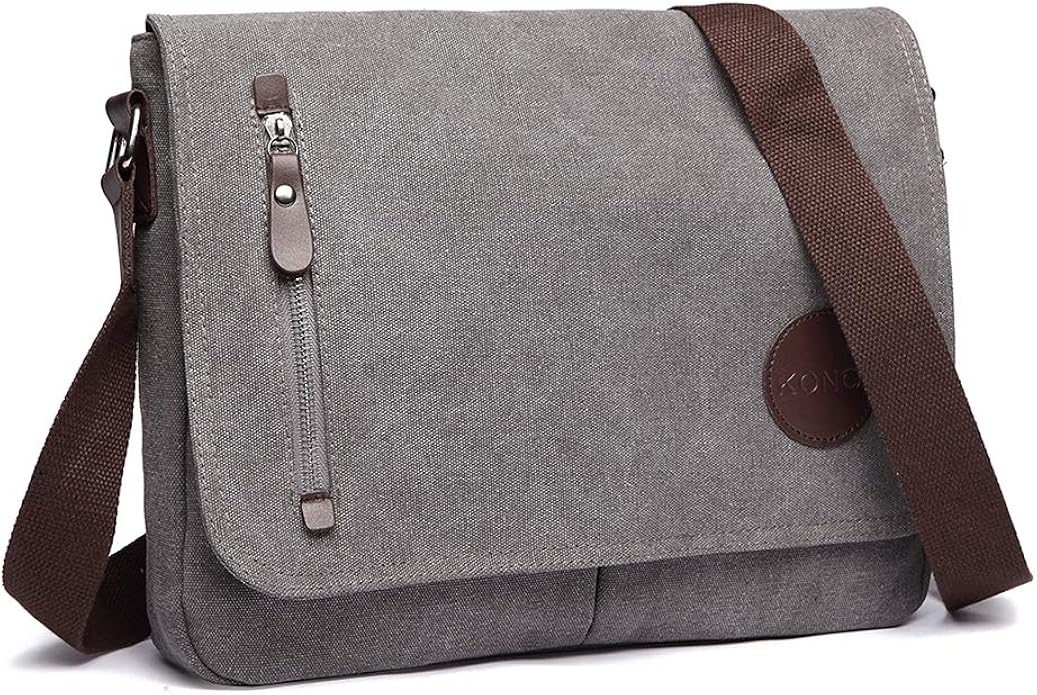 Kono Messenger Bag für Damen und Herren Canvas Vintage Crossbody Tasche