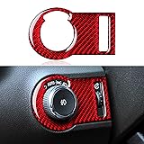 Car Headlight Switch Sticker Carbon Fiber Interior