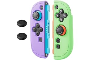 FANPL Silicone Case for Nintendo Switch 2 Joycon Controller, Protective Cover Soft Shell with 2 Thumb Grips, Comfortable Ergonomic & Easy Installation -Thickened Version (Pastel Purple-Green)