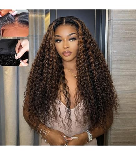 Amazon.com : Hotsea 20 Inch 13x6 Deep Wave Lace Front Wigs  display picture 3