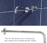 Garosa Stainless Steel Shower Arm 43cm Chrome Plated G1/2 Extension Pipe view 4