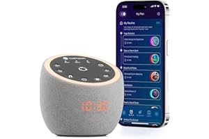 Hotmoon Cocoon Pro White Noise Machine with 361 Sounds for Baby & Adult, Night Light, Sleep Timer, Smart App Control, Sleep Therapy for Home & Travel, Alarm Clock, Gift