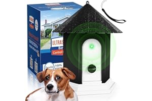 HUMUTAN Anti Barking Device, Dog Barking Control Devices Up to 50 Ft Range Dog Training & Behavior Aids, 2 in 1 Ultrasonic Dog Barking Deterrent Devices Safe for Dogs, Anti Bark Device for Indoor & Outdoor