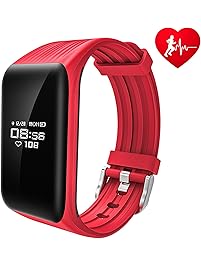 DAWO Fitness Tracker Watch IP68 Waterproof Activity Wireless Smart Bracelet with Continuous Heart Rate Monitor Step Calorie Sleep Counter Bluetooth Wristband Pedometer Sports Smart Band