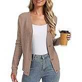 LUXEBOLD Cardigan Sweaters for Women Long Sleeve Button Down Knitted Sweater Lightweight V Neck Tops Outerwear