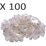 Cybertech Cat6, Cat5e RJ-45 Ethernet Crimp Connectors Pack of 100