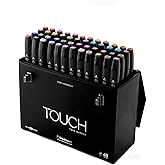 ShinHan Art Touch Twin Tip Marker Set, Fine and Broad Nib Markers, 48 Colors (1104800)