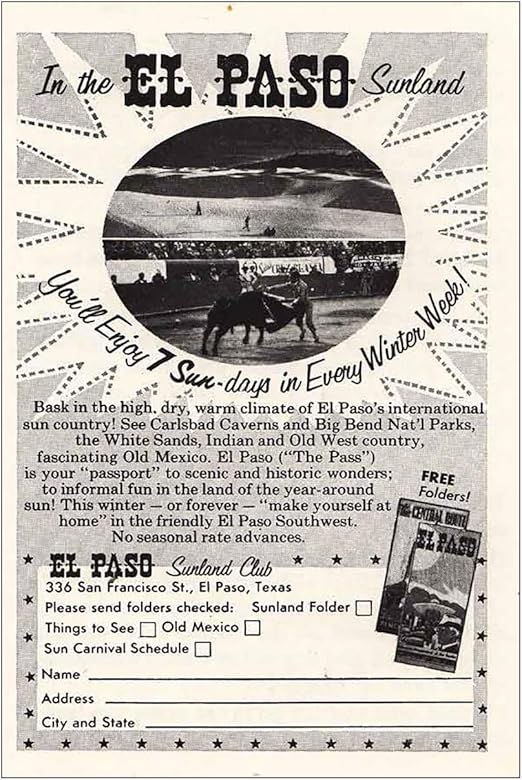 RelicPaper 1958 El Paso, Texas Rodeo, El Paso
