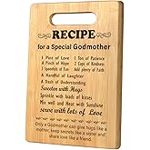 Gifts for Godmother from Goddaughter, Christmas Birthday Gifts for Godmother from Godchild Will You Be My Godmother Thanks You Gifts for Godmom Recipe for A Special Godmother Cutting Board
